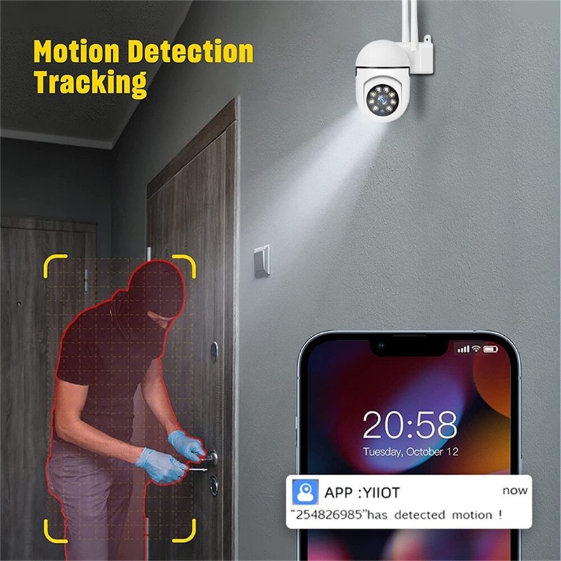 Wireless Security Cameras 360° Pan&Tilt Auto Tracking Night Vision Surveillance gallery