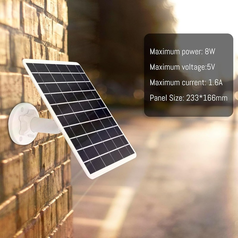 8W Solar Panel with 360° Adjustable Bracket for Ultimate Charging Flexibility gallery