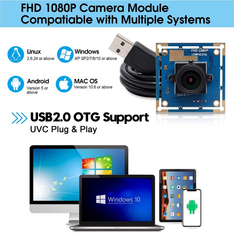 1080P USB for Computer & Raspberry Pi - 30/60/100fps High Speed Board - 2.8mm... gallery