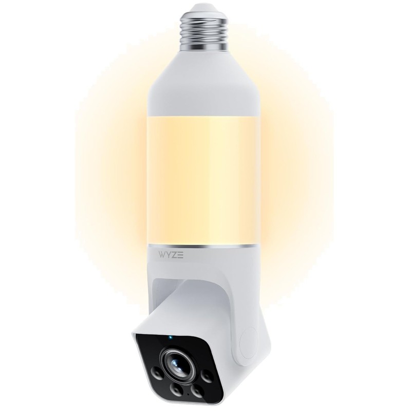 Telescoping Pan & Tilt Bulb Cam - 2K HD, Color Night Vision