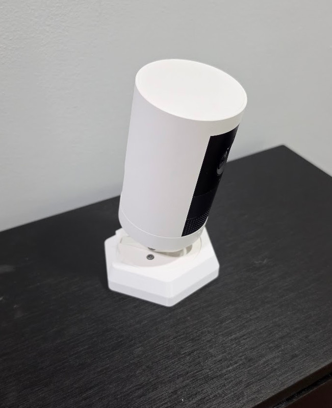 Ring Outdoor Cam Plus Security Camera Flat Mount Stand Bracket White gallery