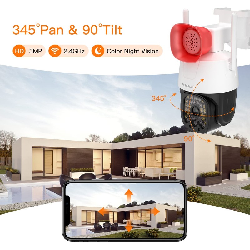 3MP Security Camera Outdoor,Home Camera Security, Outdoor WiFi Camera with 2.... gallery