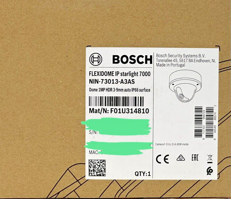 Lot of 4 Bosch NIN-73013-A3AS IP 7000 VR 1MP HDR 3-9mm auto IP66 Starlight Dome gallery