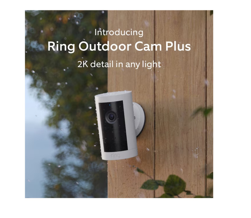 [ BIG SALE ] Ring Outdoor Cam Plus 2K Camera White gallery