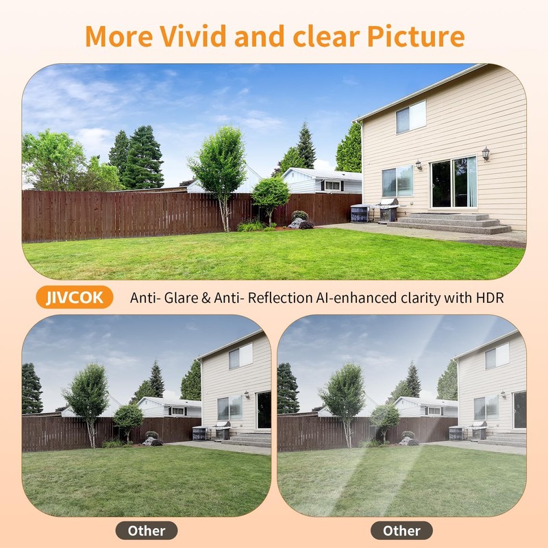 3MP 2K Window Camera, 2.4GHz & 5GHz WiFi Indoor Outdoor Camera for Home Secur... gallery