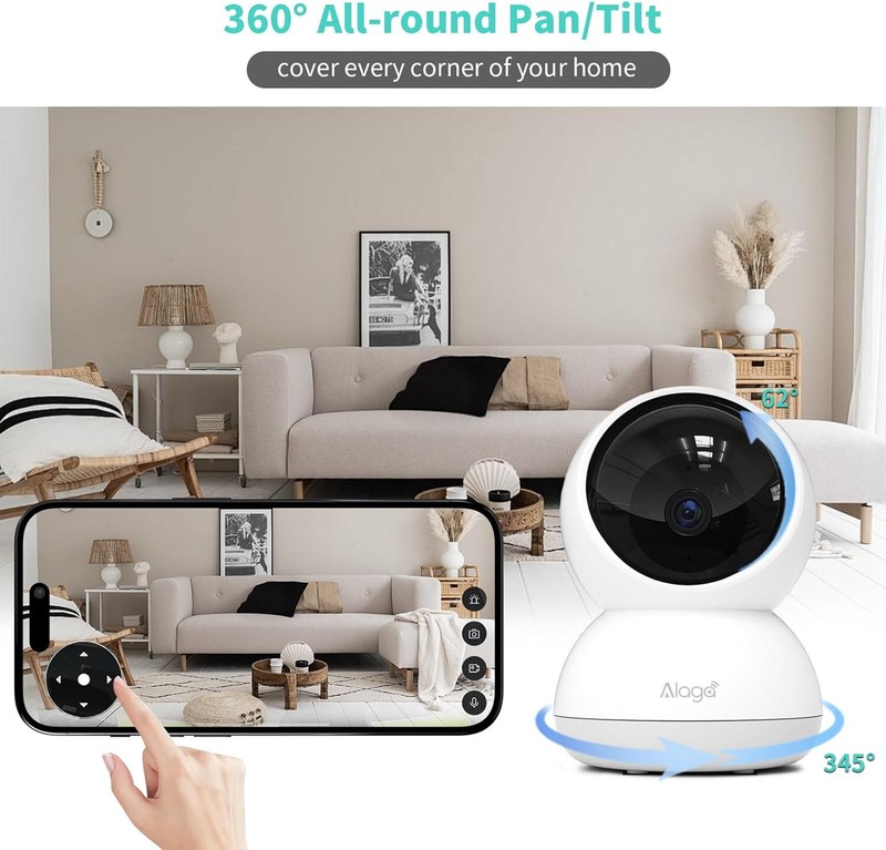 🔥Security Camera 5MP 5G & 2.4G WiFi 360° Pan 3K Human Pet Motion Det BNWT🔥 gallery