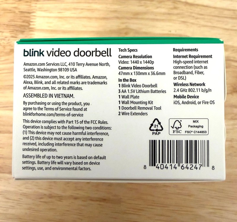 Blink Outdoor 4 Wireless Camera Security System & Blink Video Doorbell BUNDLE gallery