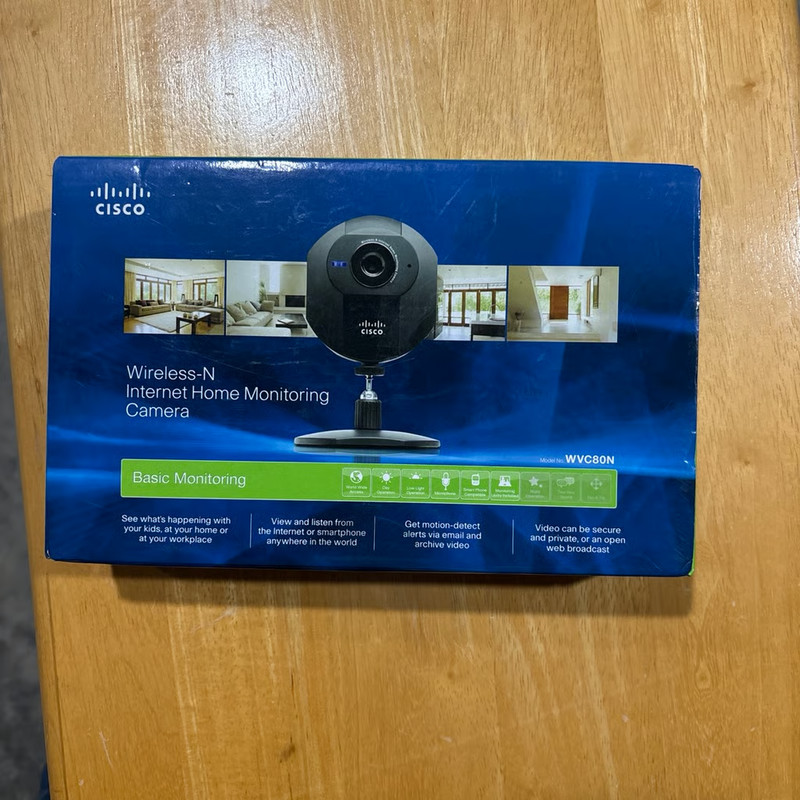 CISCO LYNKSYS WIFI INTERNET HOME BASIC MONITORING CAMERA 640 X 480 *BRAND NEW* gallery