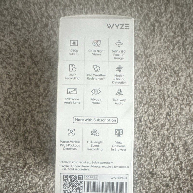 Wyze Cam Pan 1080p Wi-Fi Indoor/Outdoor Pan/Tilt/Zoom Color Night Vision gallery