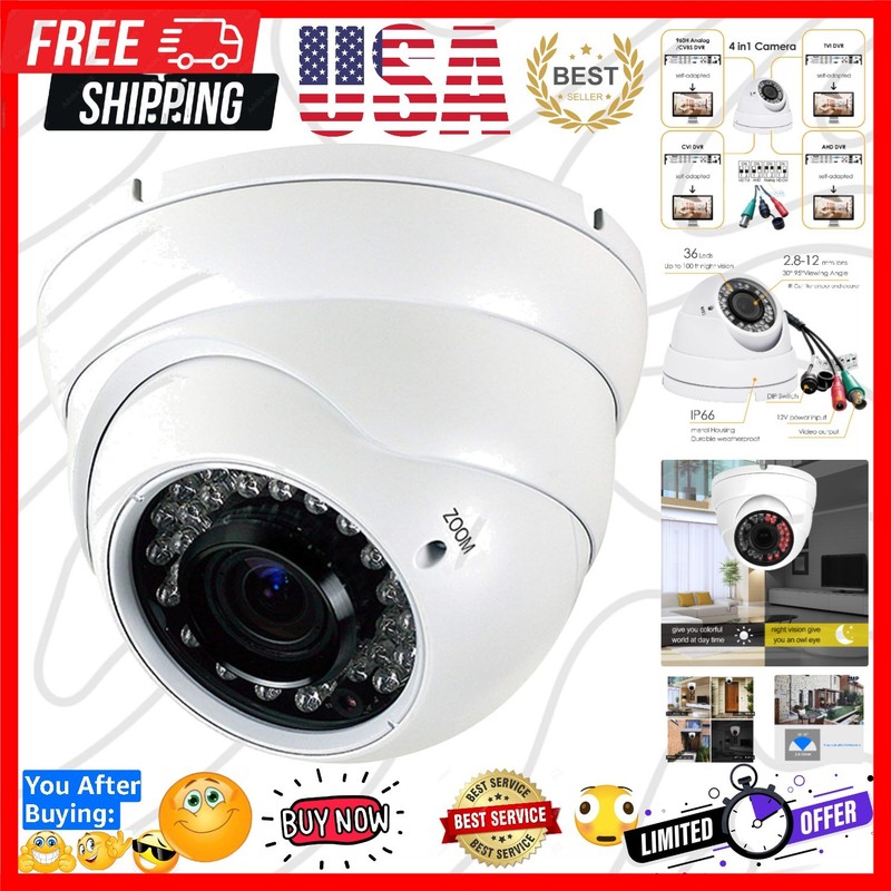 Analog CCTV Camera HD 1080P 4-in-1 TVI/AHD/CVI/CVBS Security Dome Camera Outd…