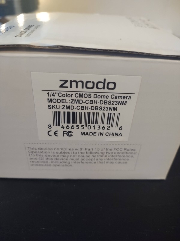 Zmodo Dome Camera ZMD-CBR-DBS23NM Secuirty Camera w/ BNC Cable gallery