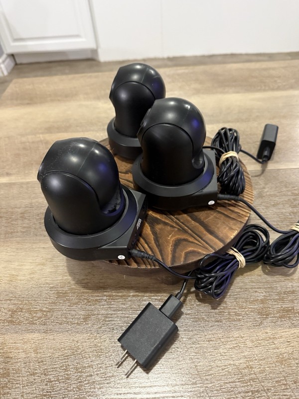 (3) Amcrest IPM-721B Pan & Tilt Security Cameras WiFi Night Vision W Power Cord gallery