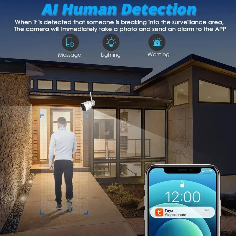 Tuya 5G Wifi Camera Outdoor 5MP Home Security Camera Motion Detect Surveillance gallery