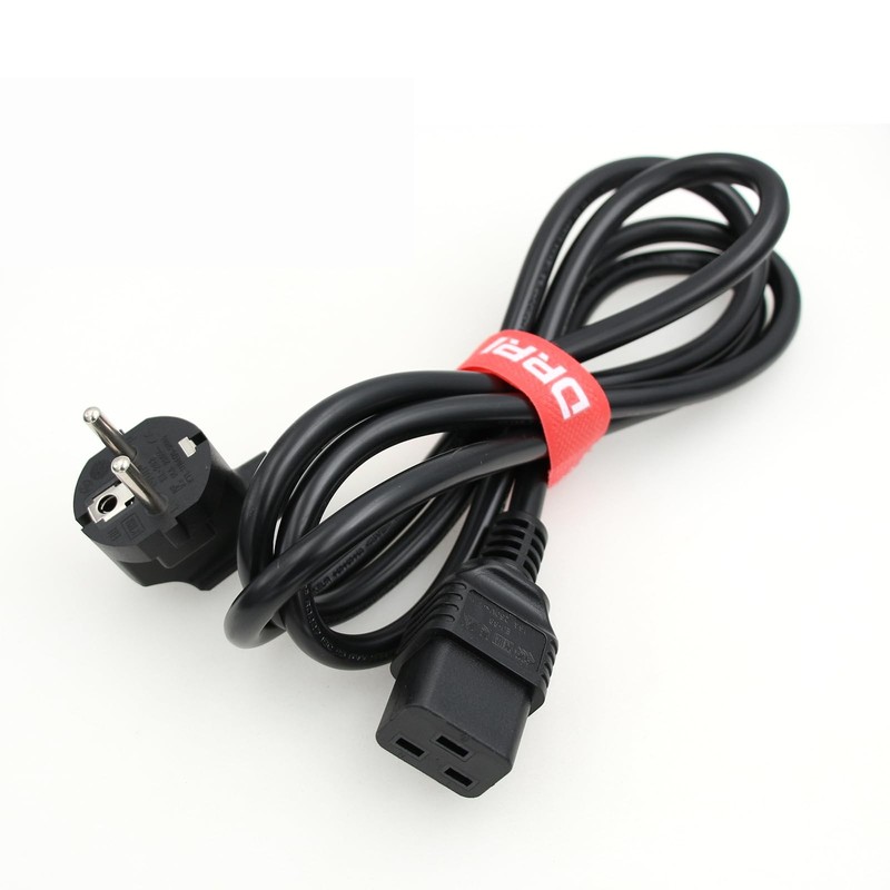 6ft Europe Schuko CEE 77 Plug 16A 250V to IEC 60320 C19 Power Cord Server gallery