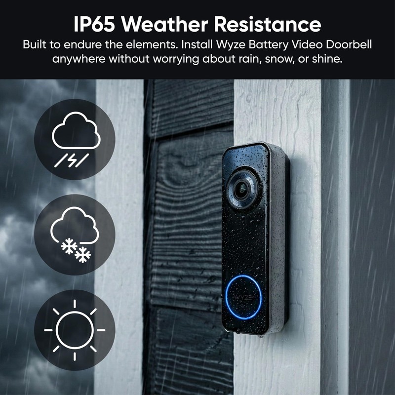 Battery Video Doorbell Wireless Camera, 1536x1536 HD+ with Color Night Vision... gallery