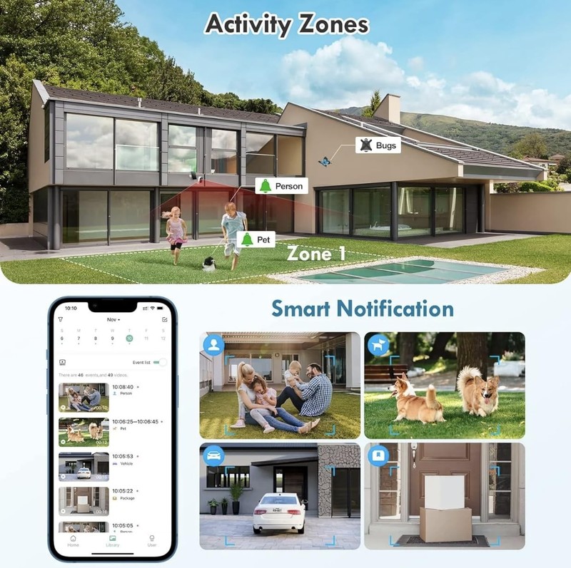 VicoHome Solar Camera Outdoor Wireless – Security Monitoring 2K Battery-Power... gallery