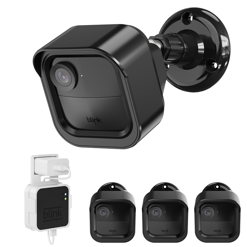 Weatherproof Outdoor Security Camera 3-Pack with Adjustable Mount & Sync Module