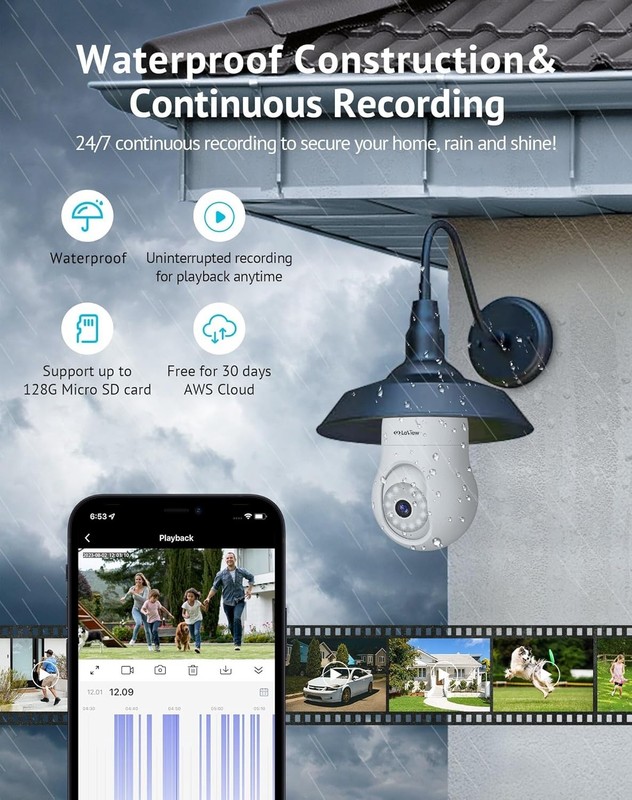 LaView HD WiFi Smart IP Light Bulb Camera LV-PWL2-W gallery