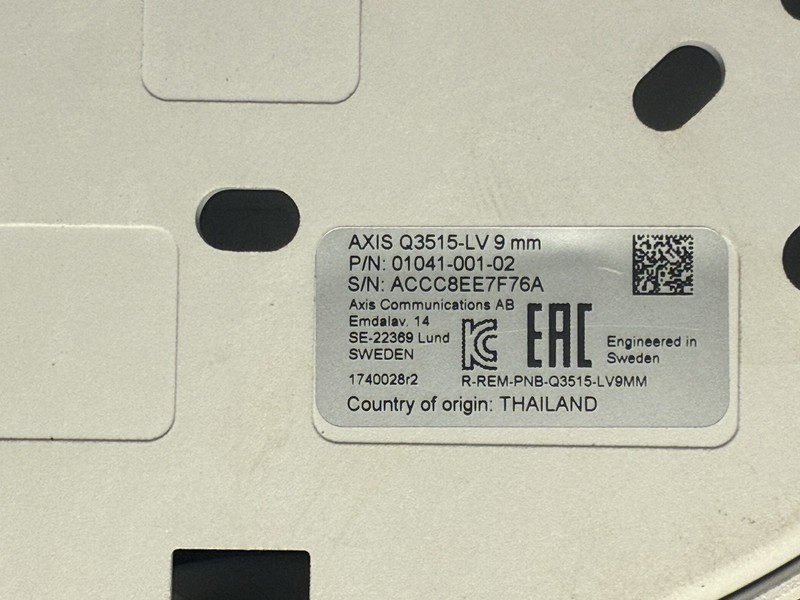 AXIS Q3515-LV 9mm Dome Surveillance Camera gallery