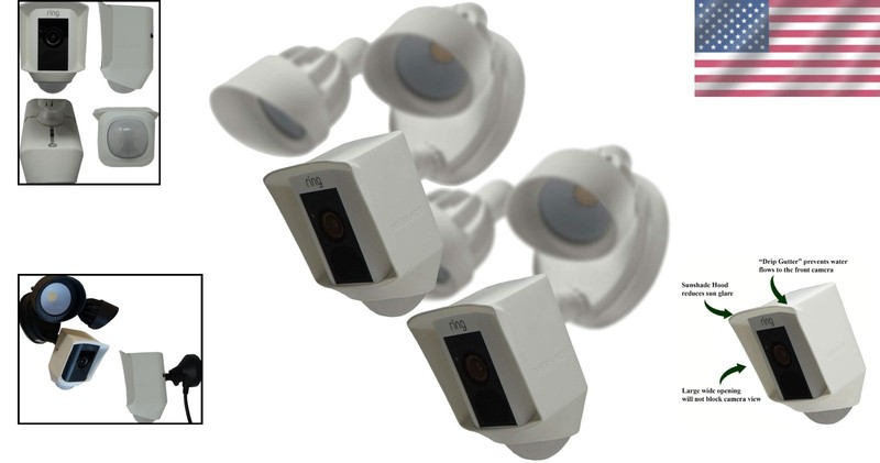 White Silicone Skin Case for Ring Floodlight Cam - 2 Pack gallery
