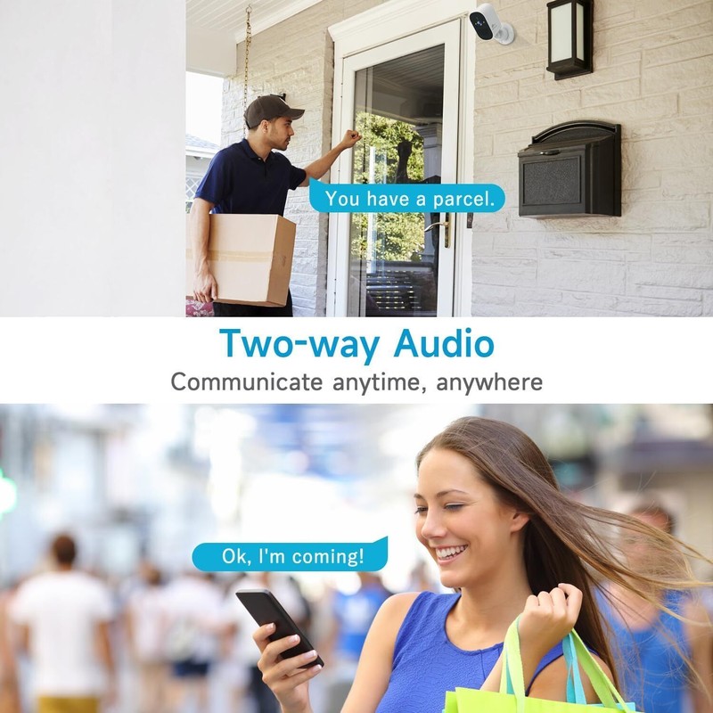 2PK WiFi Solar Battery Powered Camera 2K HD Wireless Security Camera Outdoor gallery