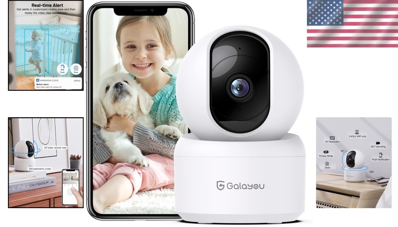 Smart 2K Indoor Security Camera - Motion Detection, Storage & Alexa Compatible gallery