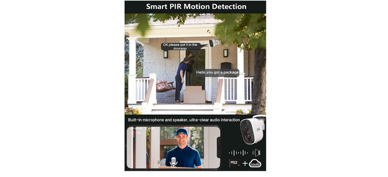 Security Camera Home Surveillance Wireless Rechargeable Motion Battery Powered gallery