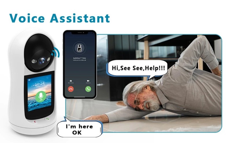 3MP Wifi Camera 2.8 Inch IPS Screen Baby Cry Detection Security PTZ Baby Monitor gallery