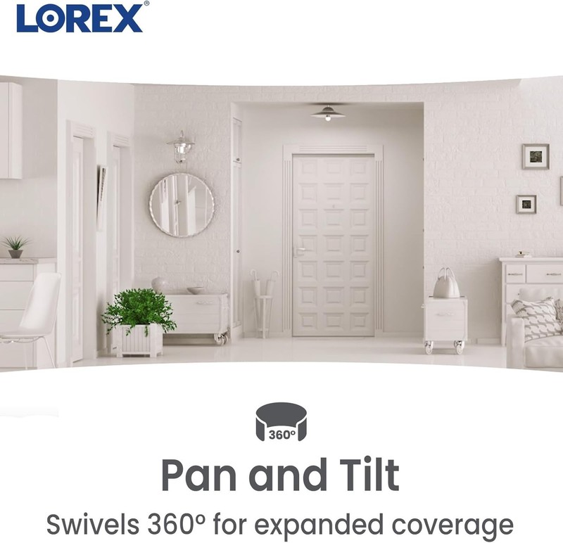 Pan & Tilt Indoor Wi-Fi Security Camera | 360° Pan & Tilt | Person Detection ... gallery
