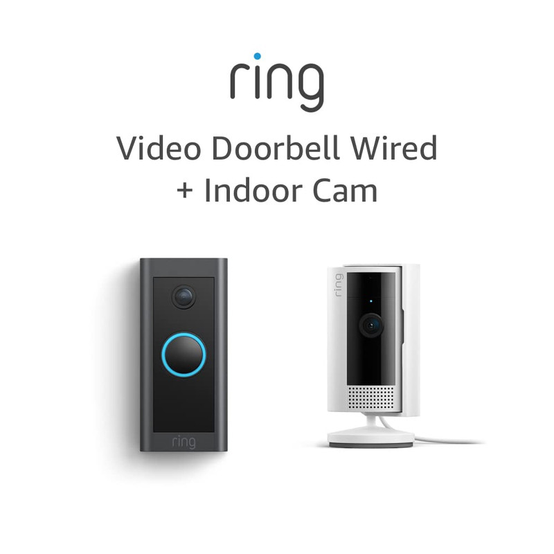 All-New Indoor Cam, White with Video Doorbell Wired
