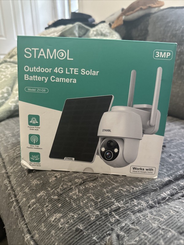 4G LTE Cellular Solar Security Camera Wireless Outdoor No WiFi Needed 30° View