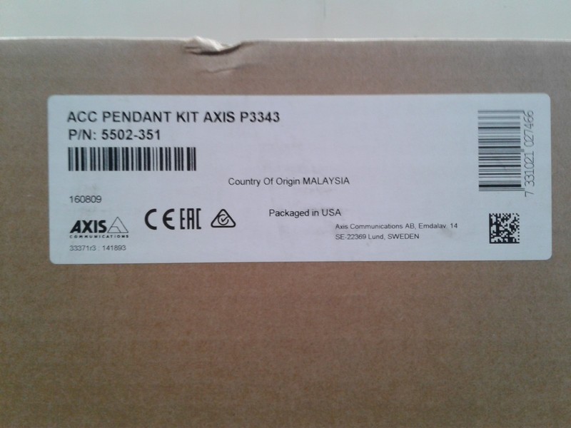 Axis 5502-351 White Pendant Kit for P3343