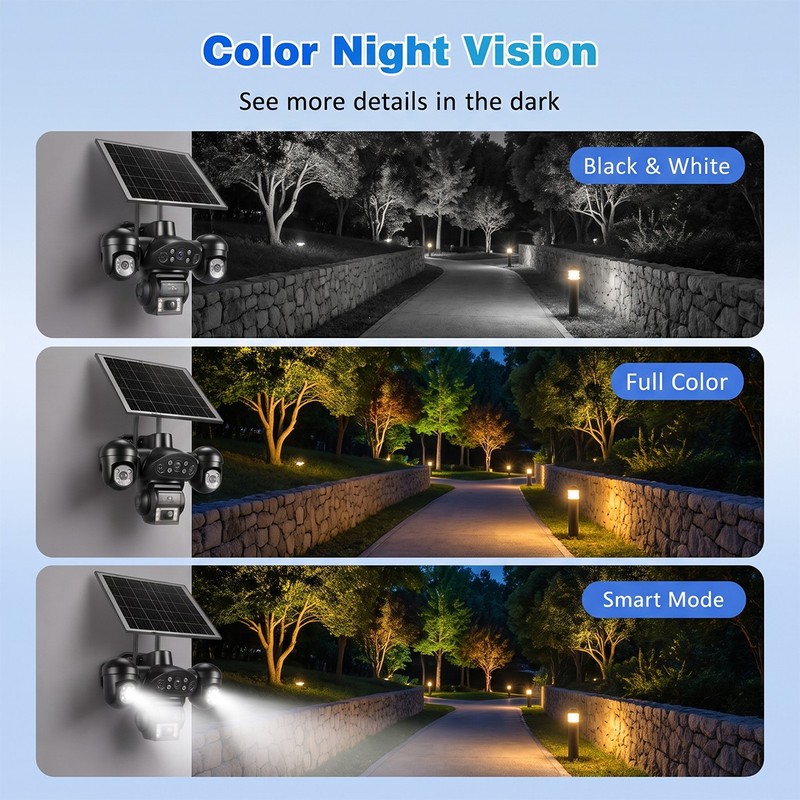 4K Camaras De Seguridad Wifi Exterior HD Inalambrica Con Vision Nocturna Video gallery