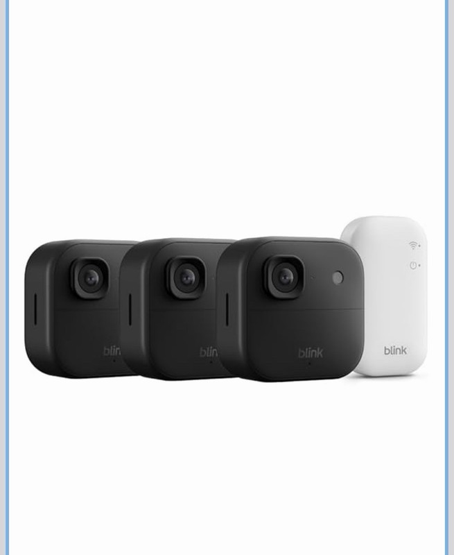 Blink Outdoor 2k 3 Piece Cameras Video Surveillance Security Camcorder Set