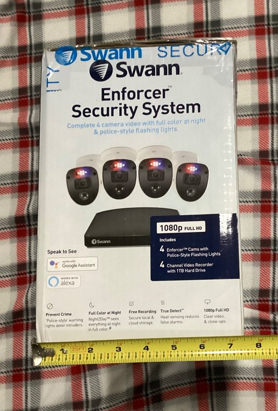 Swann Enforcer Security System, 4 Wired Color Cameras 4 Channel Video Recorder gallery