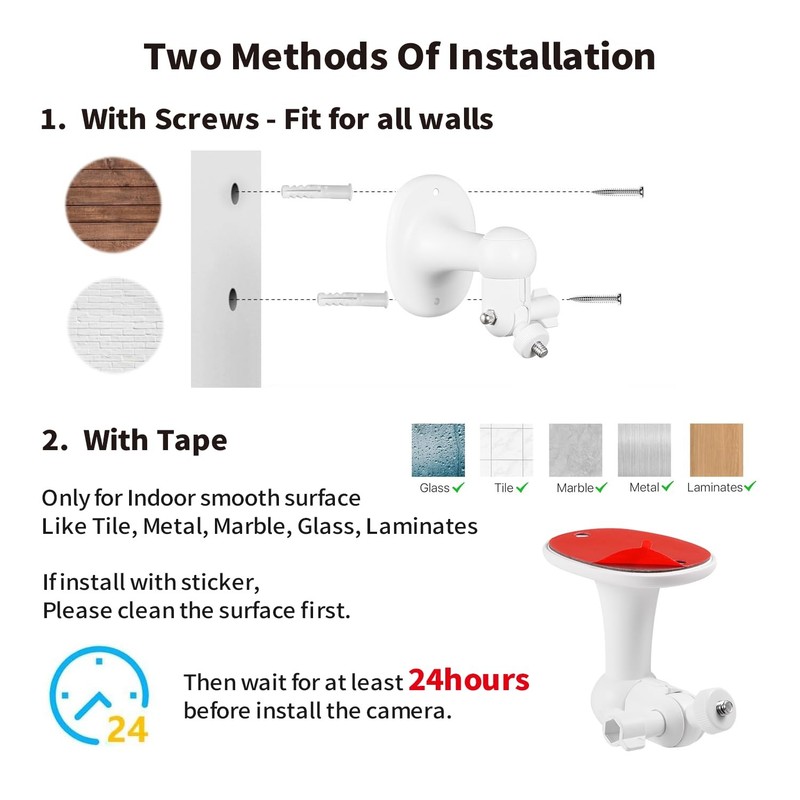 Security Camera Wall Mount 360° Adjustable Bracket for eufyCam 2C/2C Pro gallery
