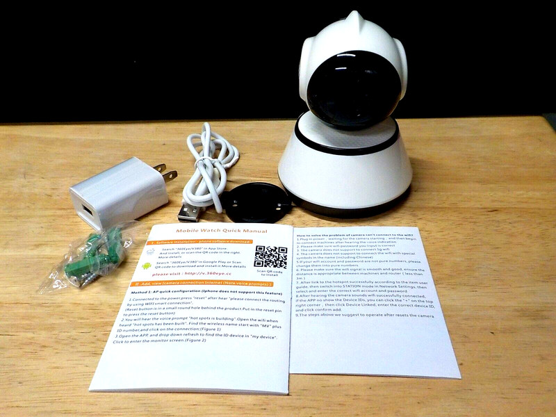 P2P (X9100C-PH36) HD WIRELESS IP WIFI CAMERA 720P NEW IN BOX WITH ACCESSORIES gallery