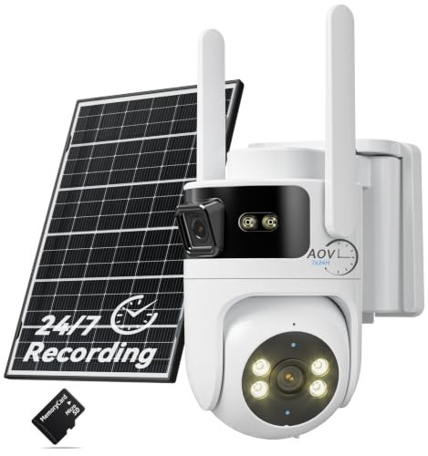 LongPlus Dual Lens Solar Security Camera Outdoor WiFi 6 Color Night Vision gallery