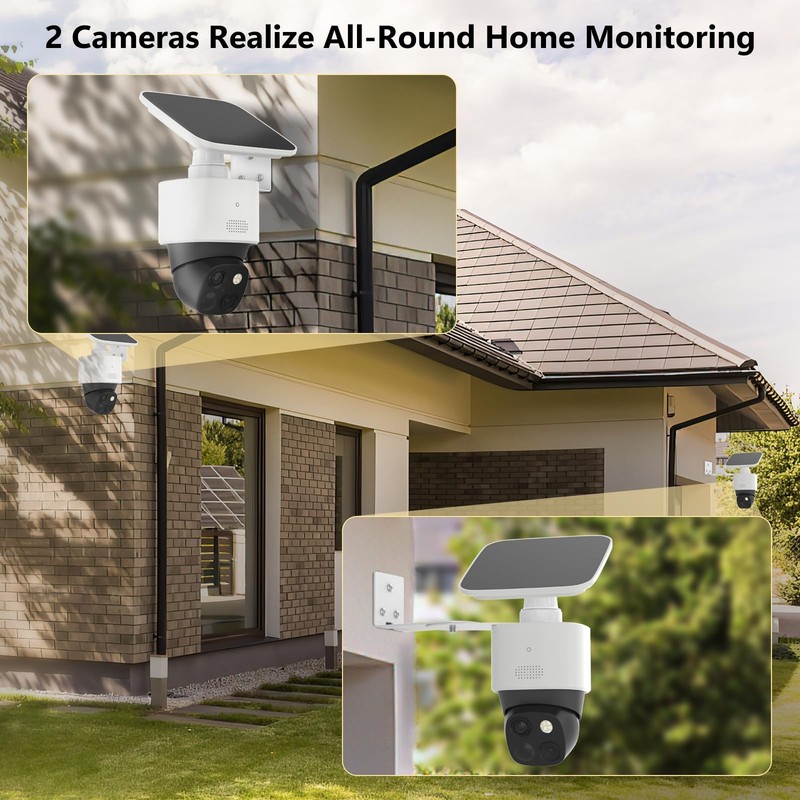 2Pack Adjustable Corner Mount Bracket for Eufy Security SoloCam 2 Pack, White gallery