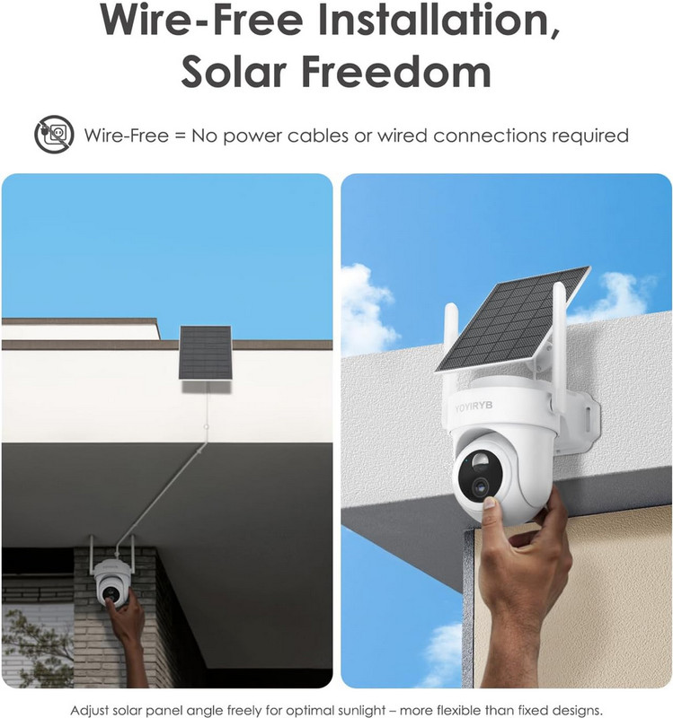 4K Security Cameras Wireless Outdoor, No Subscription, Works in -4°F Cold Solar gallery