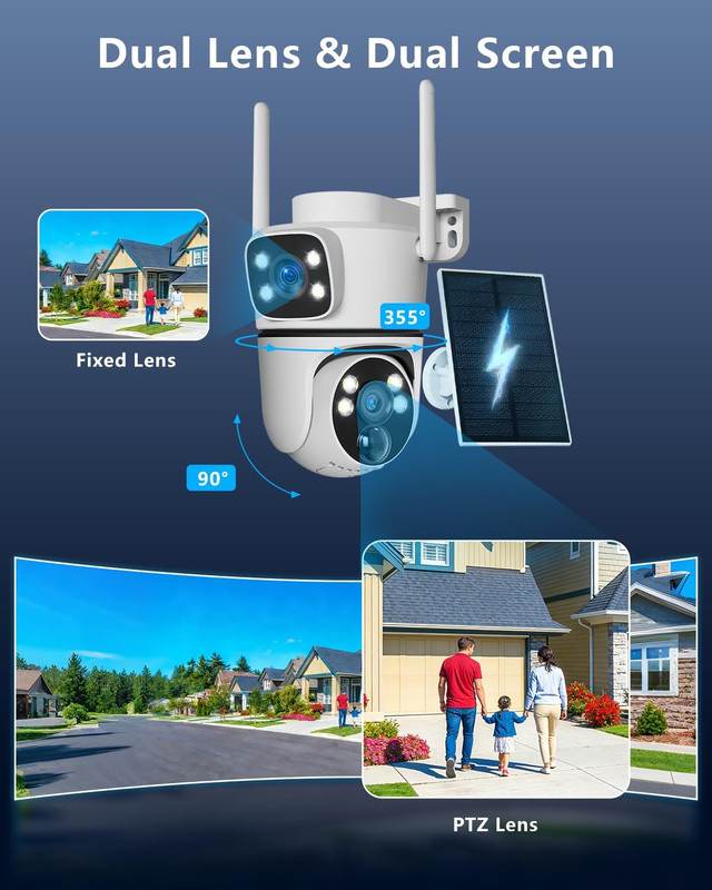 Solar Wireless Outdoor Security Camera Wi-Fi Cameras Home Security Camera gallery