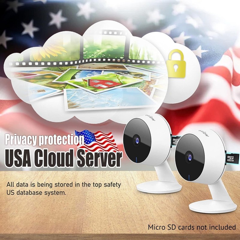 Security Cameras 4Pcs, Home Security Camera Indoor 1080P, Wi-Fi Cameras Wired fo gallery