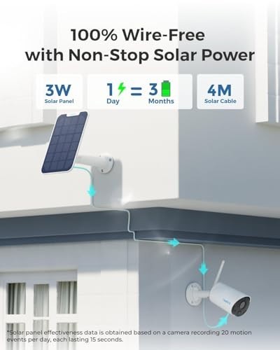 REOLINK 2K 3MP Solar Security Camera, Wireless Home Security Camera Outdoor Indo gallery