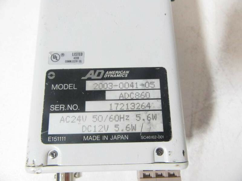 American Dynamics AD860 Security Camera 2003-0041-05 24v 5.6w Computar 6mm lens gallery