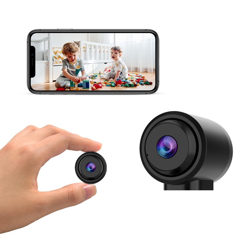 Tiny WiFi Camera for Home Security 1Pcs, Portable HD Night Vision Motion Dete…