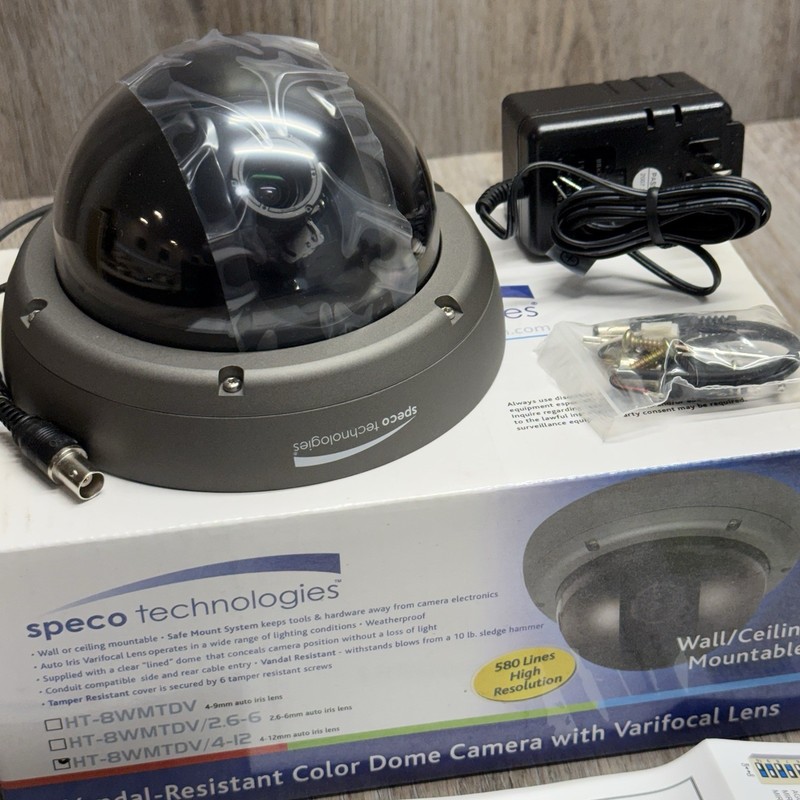 Speco HT8WMTDV / 4-12 High Resolution Vandal-Resistant Weatherproof Dome Camera gallery