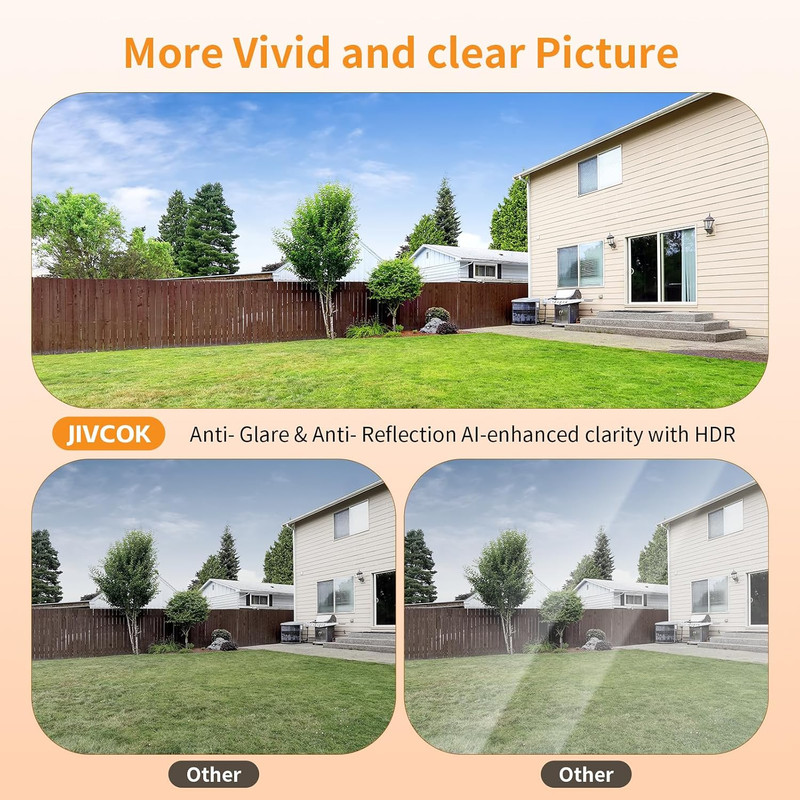 3MP 2K Window Camera, 2.4Ghz & 5Ghz Wifi Indoor Outdoor Camera for Home Security gallery