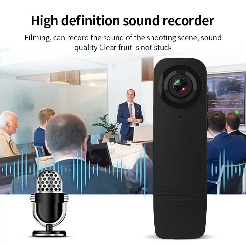 Mini Body Camera 1080P HD Wearable Camera Night Vision Motion Detection Security gallery