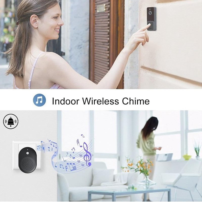 Doorbell Video Camera WiFi Smart Visual Doorbell with Chime 2-Way Audio Motion gallery