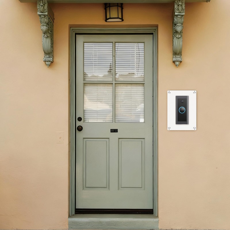 Metal Doorbell Faceplate – Thin Steel Backplate with Foam Cushion to Fit Unev... gallery